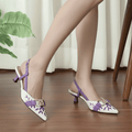 Floral Embriodered Slingback